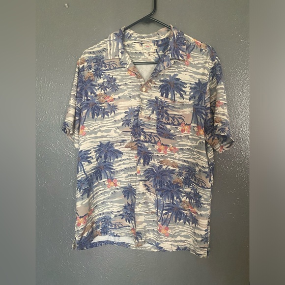 Faherty men’s Top button down Hawaiian shirt size M - Picture 2 of 9